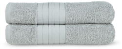 Good Morning Világosszürke frottír pamut fürdőlepedő szett 2 db-os 70x140 cm - Good Morning