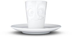 58products Fehér 'huncut' porcelán csésze és alátét, 80 ml - 58products