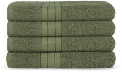 Good Morning Sötétzöld frottír pamut törölköző szett 4 db-os 50x100 cm - Good Morning