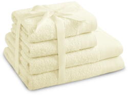 Restilo Krémszínű frottír pamut törölköző és fürdőlepedő készlet 4 db-os Amari - Restilo