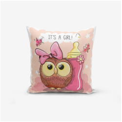 Mila Home Gyerek párnahuzat 43x43 cm Girl Owl - Mila Home