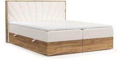 Maison de Reve Krémszínű-natúr színű ágyneműtartós boxspring ágy 200x200 cm Asahi - Maison de Rêve