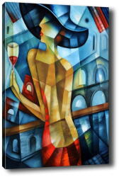 Vavien Artwork Cubistic Lady kép, 50 x 70 cm - Tablo Center