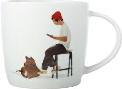 Maxwell & Williams Fehér porcelán bögre 400 ml Cafe Waiting - Maxwell & Williams