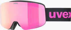 uvex Gyerek síszemüveg UVEX Pwdr FM black matt/mirror pink green clear