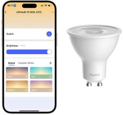 Aqara Bec Smart Aqara LED Bulb T2 GU10, CCT, 4.5W, 450 lumeni, Zigbee, Thread, clasa energetică F (LB-L03E)