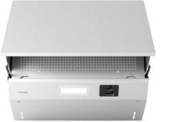 Klarstein Swift Square páraelszívó, beépített páraelszívó, 402 m³/h, EEK C, Elszívás/Recirkuláció, LED (TK15_SwiftSq. -60Silv) (TK15_SwiftSq.-60Silv) - klarstein