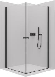 Cerano - Zuhanykabin Antelo Duo L/P - matt fekete, átlátszó üveg - 120x70 cm - szárny, CER-CER-482374 (CER-CER-482374)