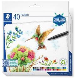 STAEDTLER Tűfilc készlet, 0, 3 mm, STAEDTLER "triplus® fineliner 334", 40 különbözõ szín (40 db) (TS334C40C)