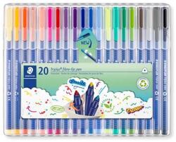 STAEDTLER Rostirón készlet, 1 mm, STAEDTLER "Triplus 323", 20 különbözõ szín (20 db)