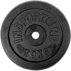 inSPORTline Öntöttvas súlyzótárcsa inSPORTline Castblack 20 kg 0