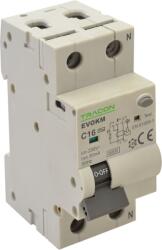 TRACON Tracon EVOKM2C6303 Kombinált védőkapcsoló, 2P, 2modul, C karakterisztika 63A, 30 mA, 10kA, AC (EVOKM2C6303)