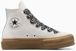 Converse velúr teniszcipő Chuck Taylor All Star Lift fehér, A10414C - fehér Női 37