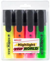 edding Szövegkiemelő készlet EDDING 345 2-5 mm 4 darabos (7580151007) - papir-bolt