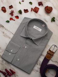 Elite Fashion Szürke-fehér csíkos ing - s