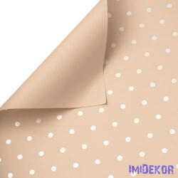  Pici pöttyös fólia ív 58x58cm 20db/cs - Natúr