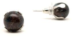 R. M. ékszer Fülbevaló acél karmos golyó krizokolla 10mm (088203)