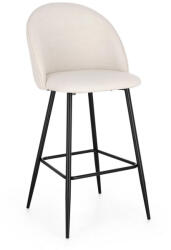 Bizzotto Set 2 scaune bar otel negru textil alb ice Tanya 51x52x107 cm (0734253)