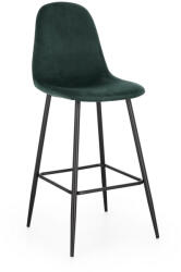 Bizzotto Set 4 scaune bar otel negru catifea verde Irelia 44x53x112 cm (0734241)