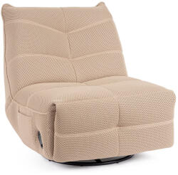 Bizzotto Fotoliu recliner otel negru textil ivoire Gitta 88.5x107x93.5 cm (0732243)