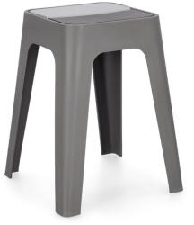 Bizzotto Set 4 tabureti polipropilena gri Hobbit 36.5x36.5x46.5 cm (0734513)