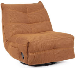 Bizzotto Fotoliu recliner otel negru textil maro cupru Gitta 88.5x107x93.5 cm (0732244)