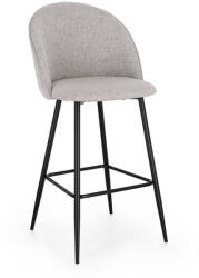 Bizzotto Set 2 scaune bar otel negru textil gri Tanya 51x52x107 cm (0734254)