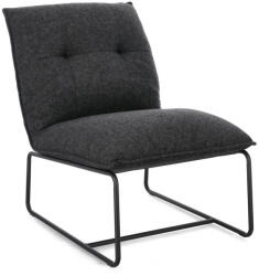 Bizzotto Fotoliu otel textil negru Galene 60x85.5x72 cm (0733463)