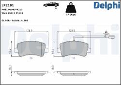 DELPHI set placute frana, frana disc DELPHI LP2191 (LP2191)