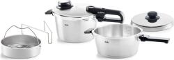 Fissler Oală sub presiune Vitavit Premium 4, 5 l cu o tigaie suplimentară, inserție perforată și capac metalic (622-412-14-090/0)