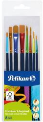 Herlitz Pelikán Prémium 4-6-8-10-12-es 8db-os kúpos, lapos vegyes ecsetkészlet (701181) (701181)