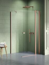 NEW TRENDY New Soleo Copper Brushed cabină de duș 100x100 cm pătrat cupru periat/sticlă transparentă K-1992 (K1992)