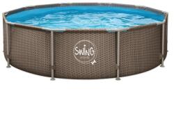 Mountfield Swing Double Rattan fémvázas medence, 549x122cm (3EXB0601)