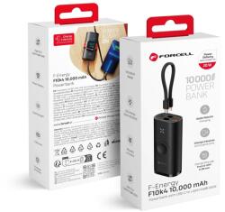 Forcell F-ENERGY F10K4 powerbank kompatibilis Apple Watch-sal PD QC3.0 3A 22, 5W 10000 mAh fekete