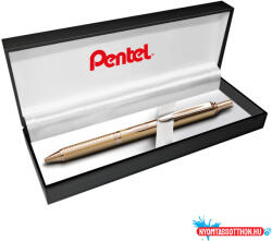 Pentel Rollertoll 0, 35mm, fém arany test, Pentel Energel BL407X-A, írásszín kék (BL407XA) - nyomtassotthon