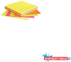 Info Notes Jegyzettömb öntapadó, 75x75mm, 100lap, Info Notes, brilliant mix, sárga, zöld, pink, narancs (5654-39-PK1-B) - nyomtassotthon