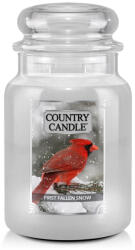 Kringle Candle Lumânare Country First Fallen Snow lumânare mare cu 2 fitiluri parfumate (652 g),