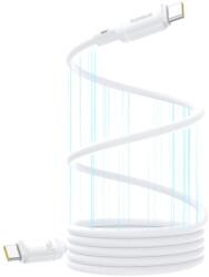 Baseus PicoGo Magnetic Liquid Silicone USB-C to USB-C Cable 240W - кабел с вграден магнитен органайзер с бързо зареждане за устройства с USB-C порт (100 см) (бял)