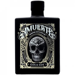 Amuerte Gin 0, 7l Black Coca Premium Distilled 43% DD. + 2 pohár