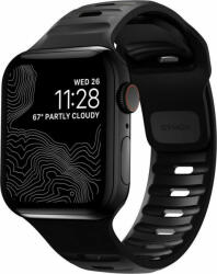 Nomad Sport Strap M/L Curea Silicon cu Pin Negru (Apple (Apple Watch 44/45/46mm/Ultra 49mm) NM1AM10000 (NM1AM10000)