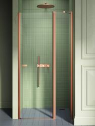 NEW TRENDY New Soleo Copper Brushed zuhanyajtók 90 cm dönthető réz csiszolt/átlátszó üveg D-0521A (D0521A)
