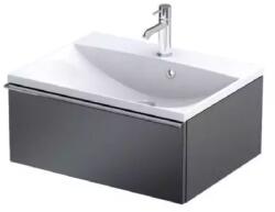 Oristo Etna szekrény 79.6x45.5x25 cm mosdókagyló alá akasztható fekete OR52-SD1S-80-8