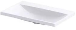 Oristo Compact mosdótál 60x38 cm négyszögletes beépíthető fehér UME-C-ET-60-92-BO