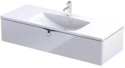 Oristo Siena szekrény 119.6x45.5x25 cm mosdókagyló alá akasztható fehér OR45-SD1S-120-1