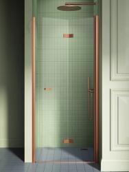 NEW TRENDY New Soleo Copper Brushed zuhanyajtók 70 cm összecsukható réz csiszolt/átlátszó üveg D-0500A