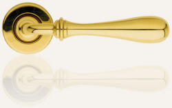 LINEA CALI Tosca fényes réz körrozettás kilincsgarnitúra 745 RB 101 LU (LC-K533-LU)