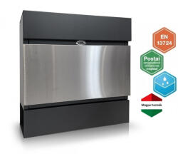 Gomboss/Perfekto Postaláda Fence Design II. Antracit+ szálcsiszolt dekor (49-P00042-25)