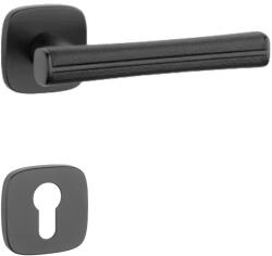 APRILE DAVIDIA Négyzetrozettás QR SLIM 7MM BK/ Fekete bőr - Fekete/ Fekete bőr PZ (AS-DAVIDIA-QR-7S-BK-BLACK-LEATHER-52)
