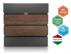 Gomboss/Perfekto Postaláda Fence Design III. Fadekor Antracit-Dió (49-P00042-08)