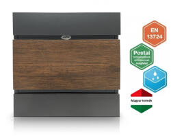 Gomboss/Perfekto Postaláda Fence Design II. Fadekor Antracit-Dió (49-P00042-06)